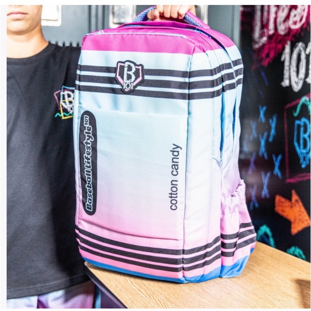 Baseball Lifestyle 101 Crayon Backpack - Cotton Candy Gradient - NEW - Picture 4 of 4